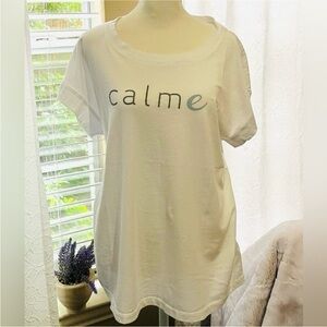 CALME By JOHNNY
WAS Minimalist Scoop Neck T-Shirt 
Size M White $88